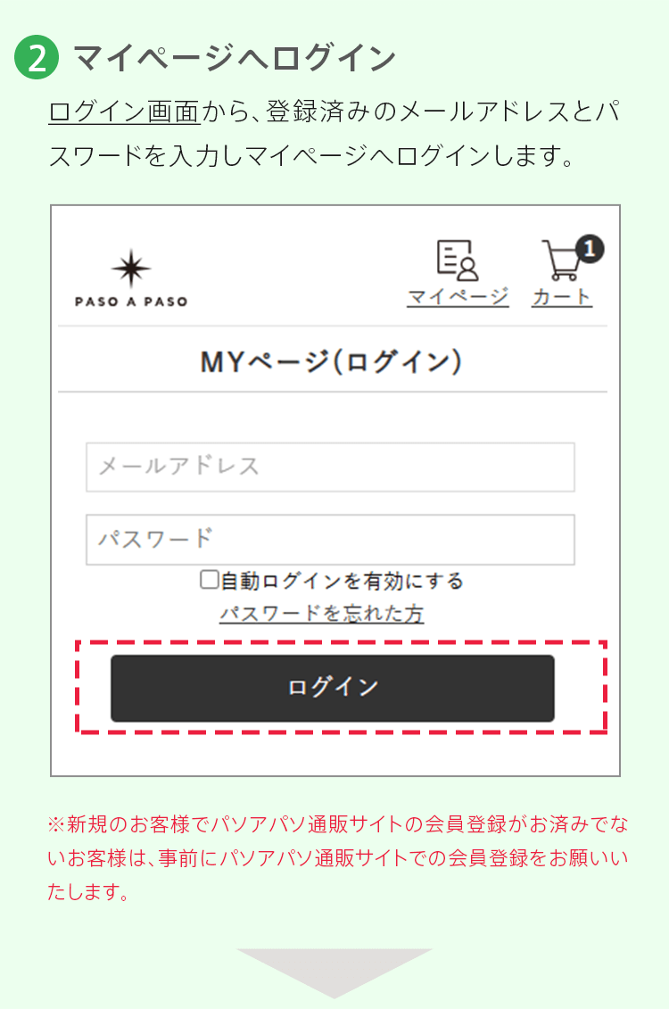 2.マイページへログイン